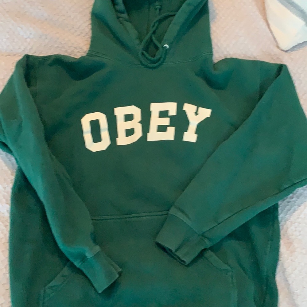 Hunter Green OBEY hoodie Med
